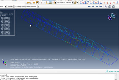 آموزش تحلیل جرثقیل دروازه ای در نرم افزار آباکوس abaqus